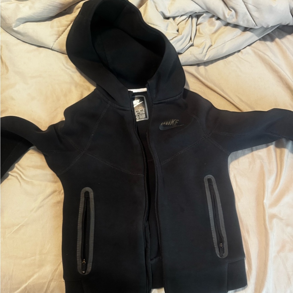 Nike Kids Charcoal Black Zip-Up Hoodie